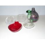 3 kosta boda art glass & 2 others