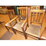 Arm chair together with matching side chairs