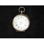 Silver fob watch