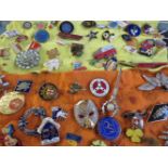 Collection of vintage pin brooches