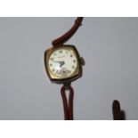 Vintage Avia ladies wristwatch with 9ct gold case,