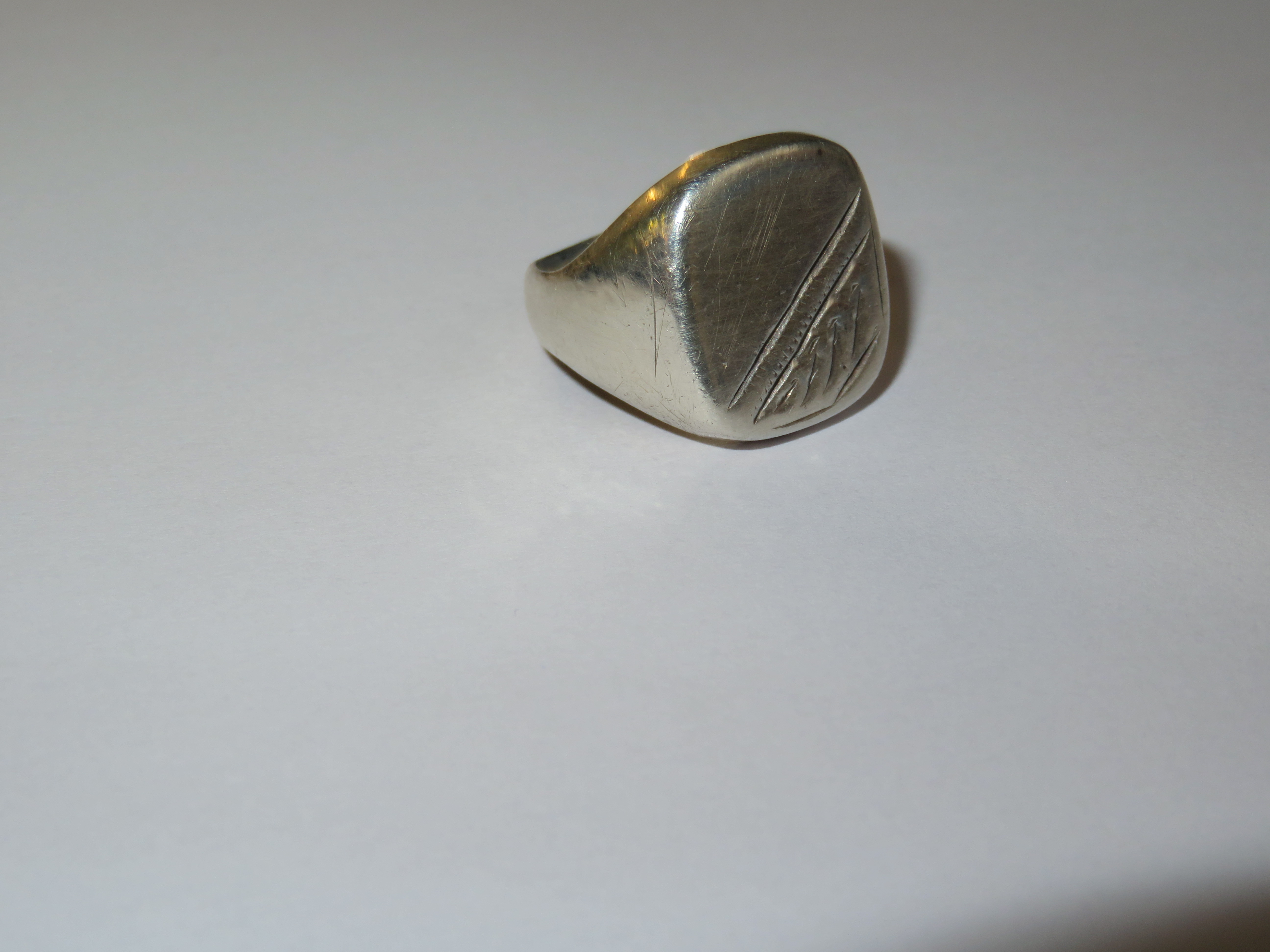 Silver signet ring