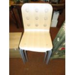 Set of 4 laminated bentwood chairs