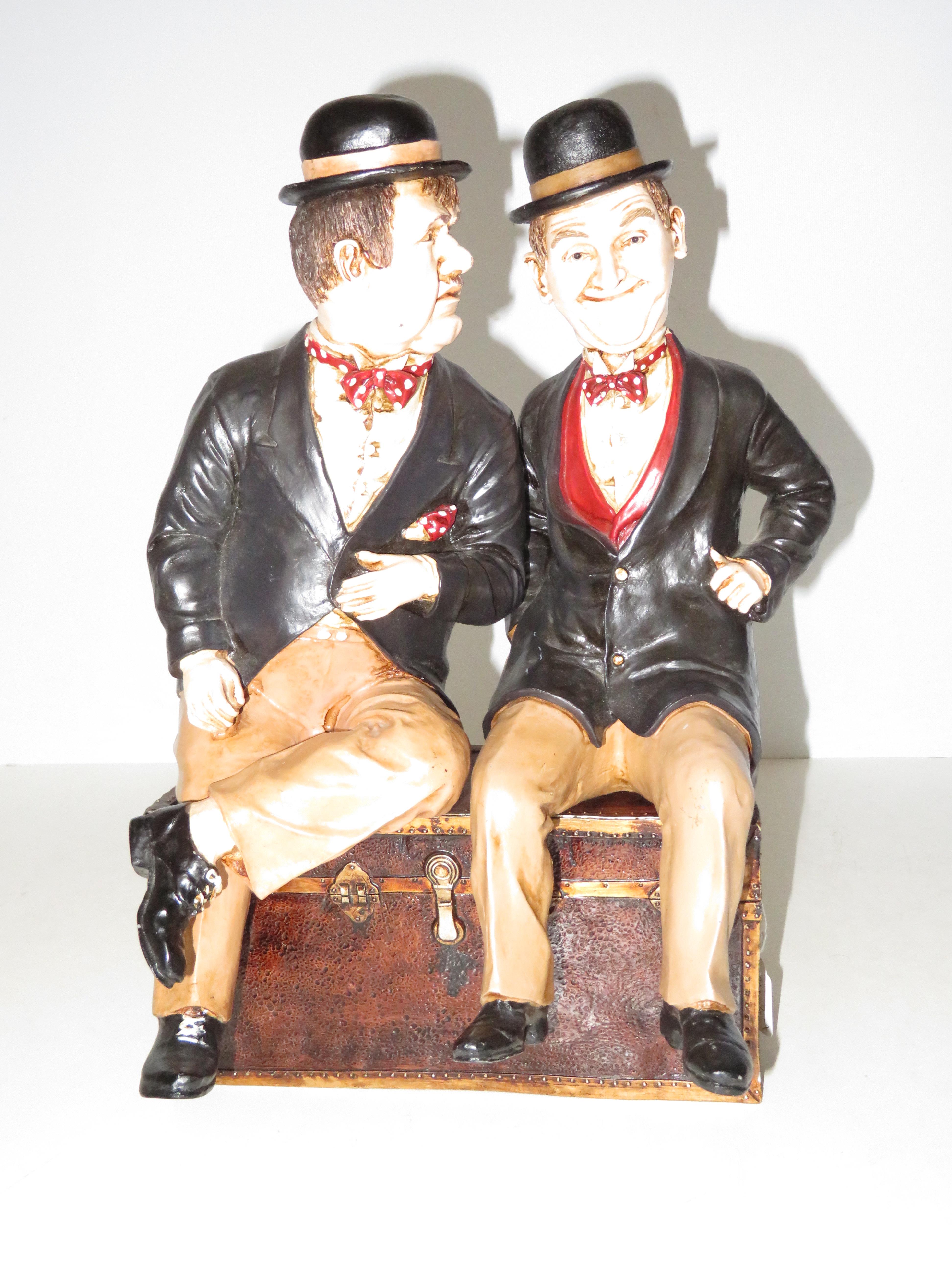 Laurel & hardy resin figures