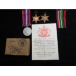 Group of World War II medals- pacific star, 1939-1