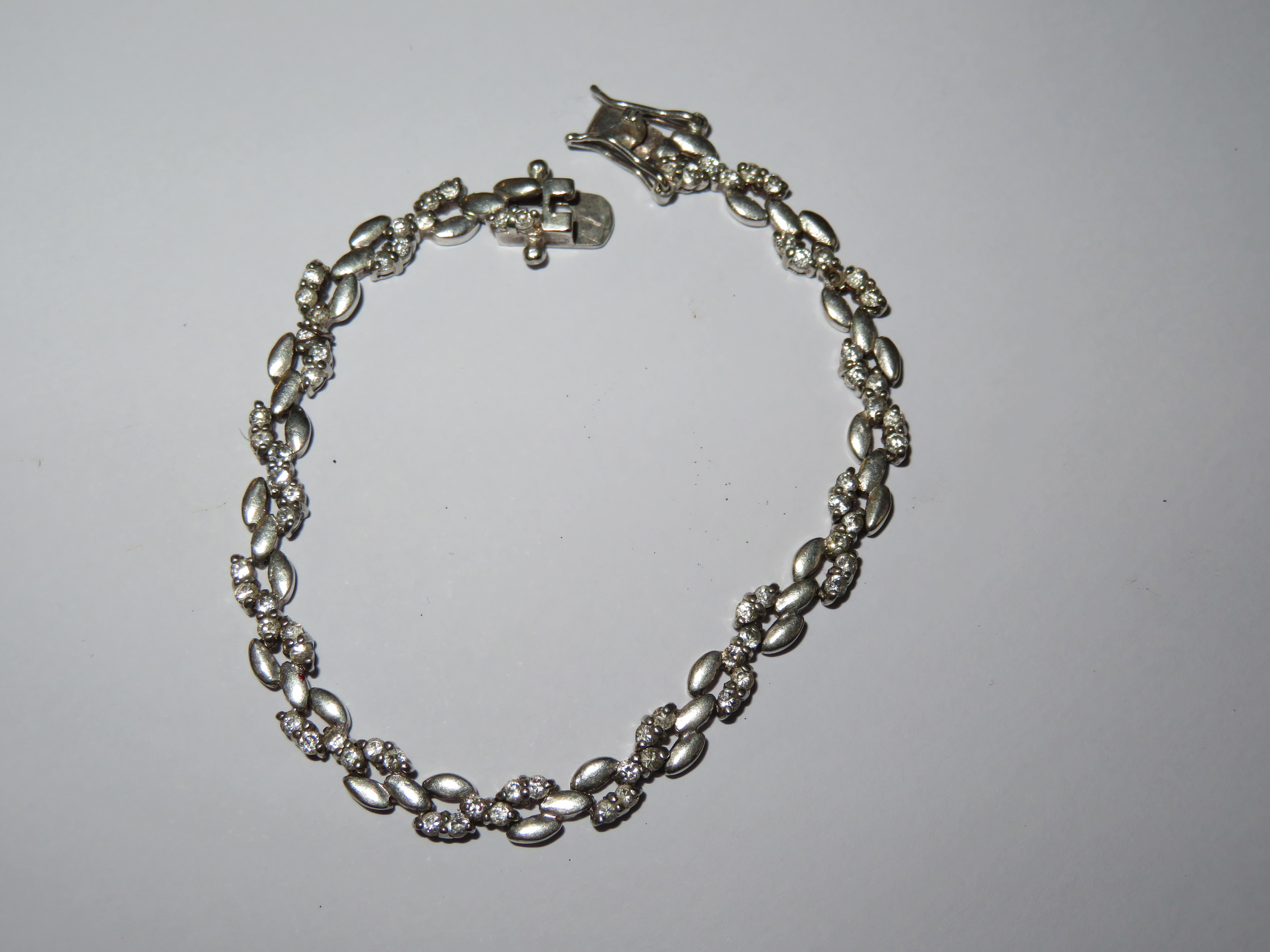 Silver tennis bracelet