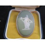 Silver Wedgwood cameo brooch