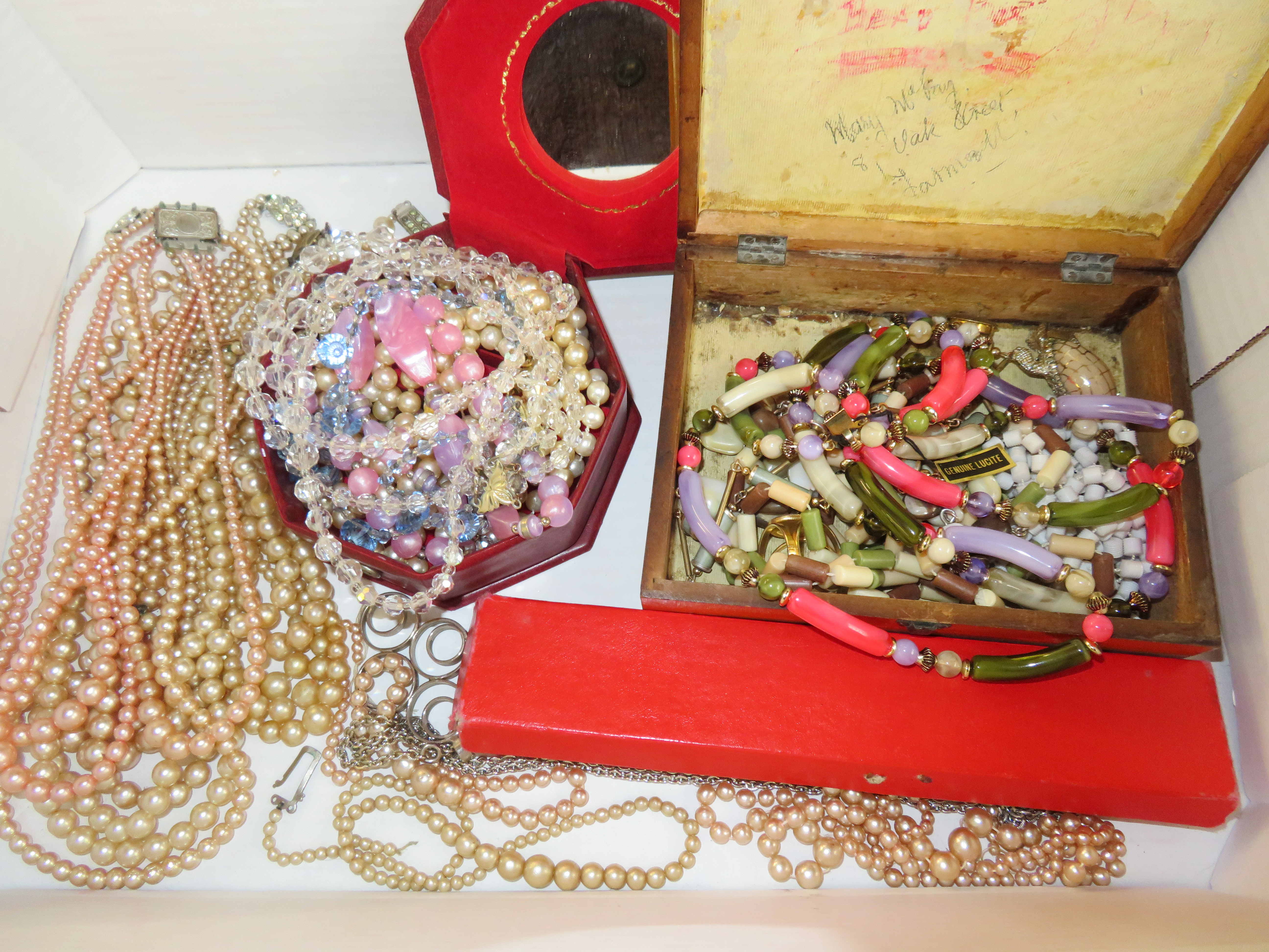 Box of costume jewellery