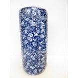 Large blue & white umbrella stick stand Height 46