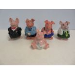Wade pig family, all with original stoppers