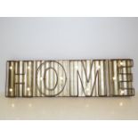 Metal light up home sign