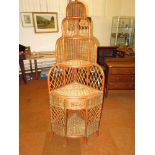 Wicker corner unit Height 190 cm