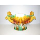 Majolica shell flower boat Height 34 cm Width 60