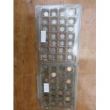 Collection of American coins, 28x 1 dines & 28x 1