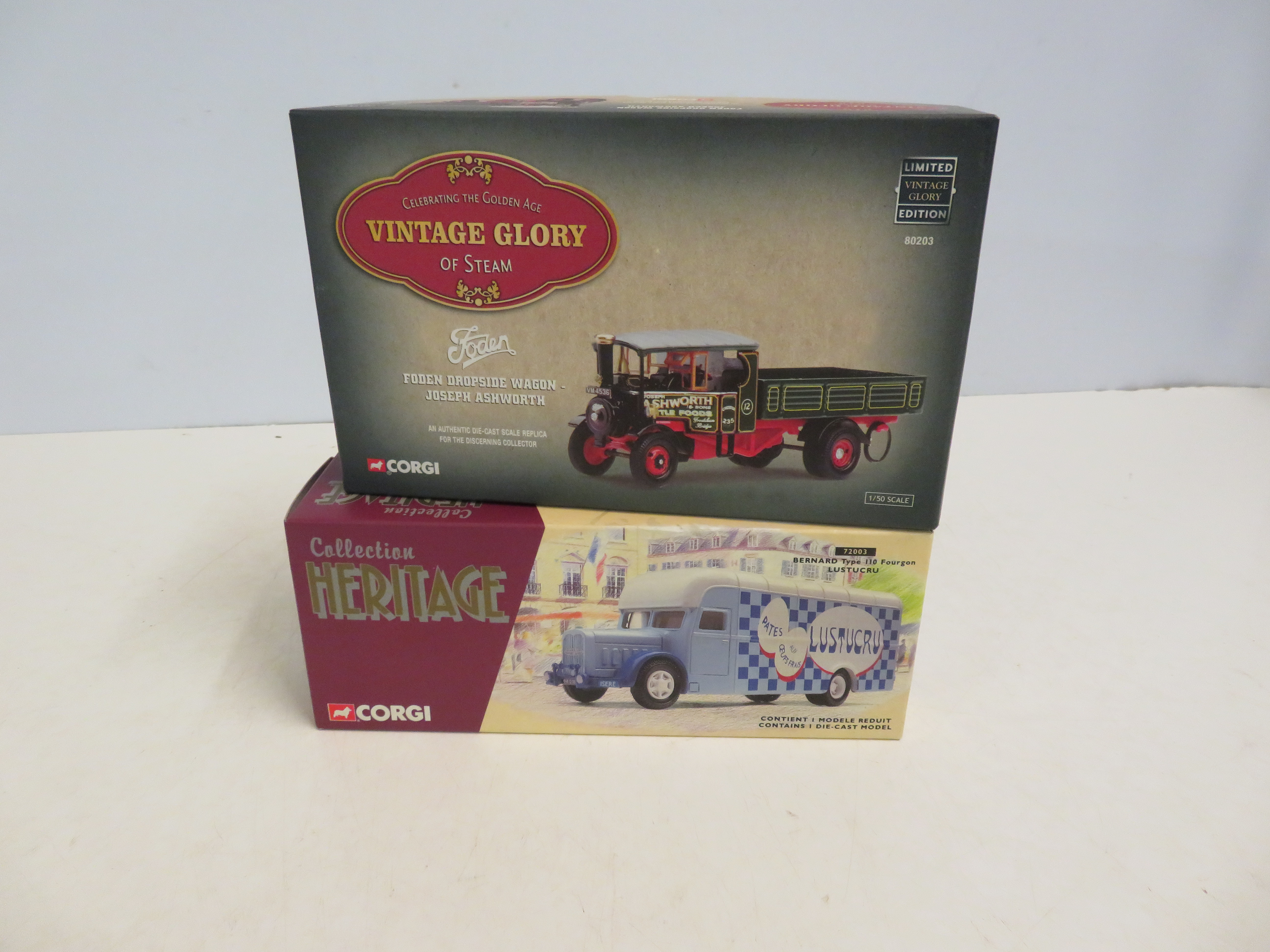 2 Boxed corgi vehicles, unused with coa's