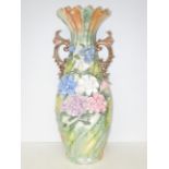 Large & heavy twin handled vase Height 60 cm