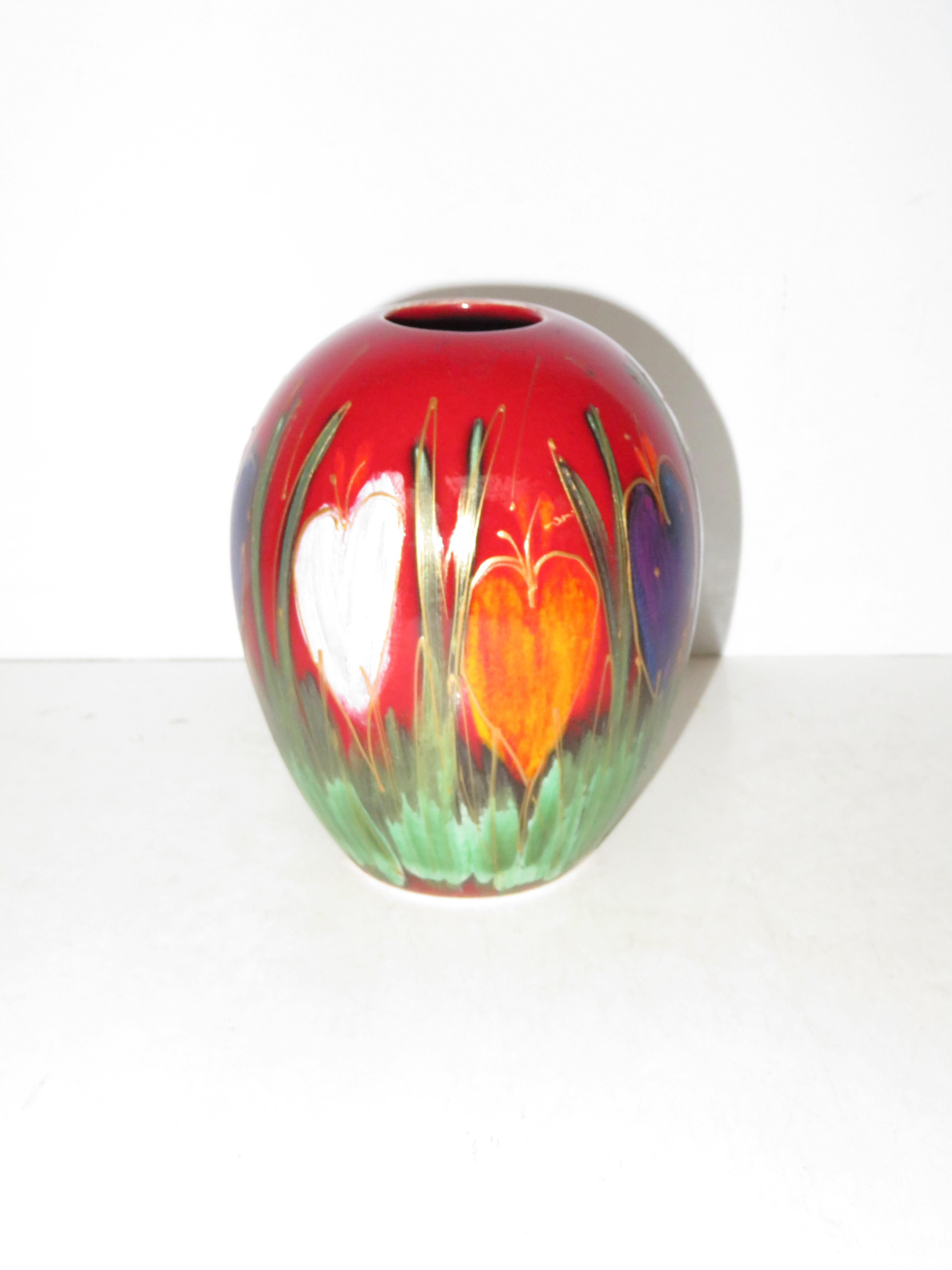 Anita Harris crocus vase signed. Height 16cm