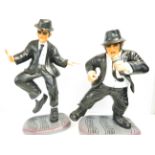 Large blues brothers resin figures Tallest 62 cm