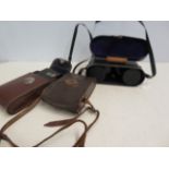 2 Vintage camera & pair of binoculars