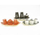 3x Carlton ware cruet sets