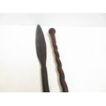 African spear & walking stick