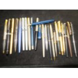 Good collection of pens to include Parker pen with