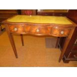 3 Draw writing desk with leather top