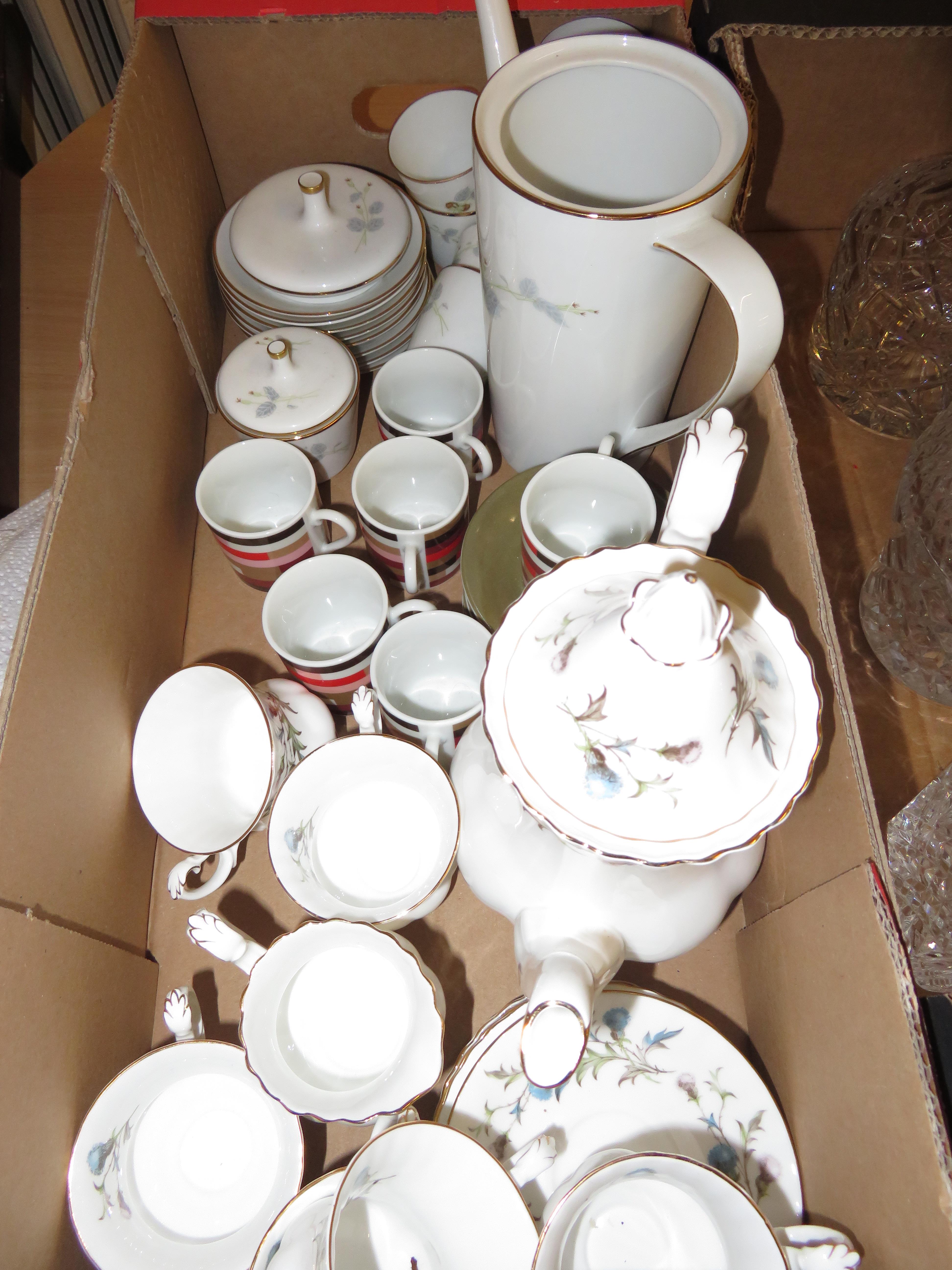 Box of ceramics to include royal Albert