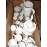 Box of ceramics to include royal Albert