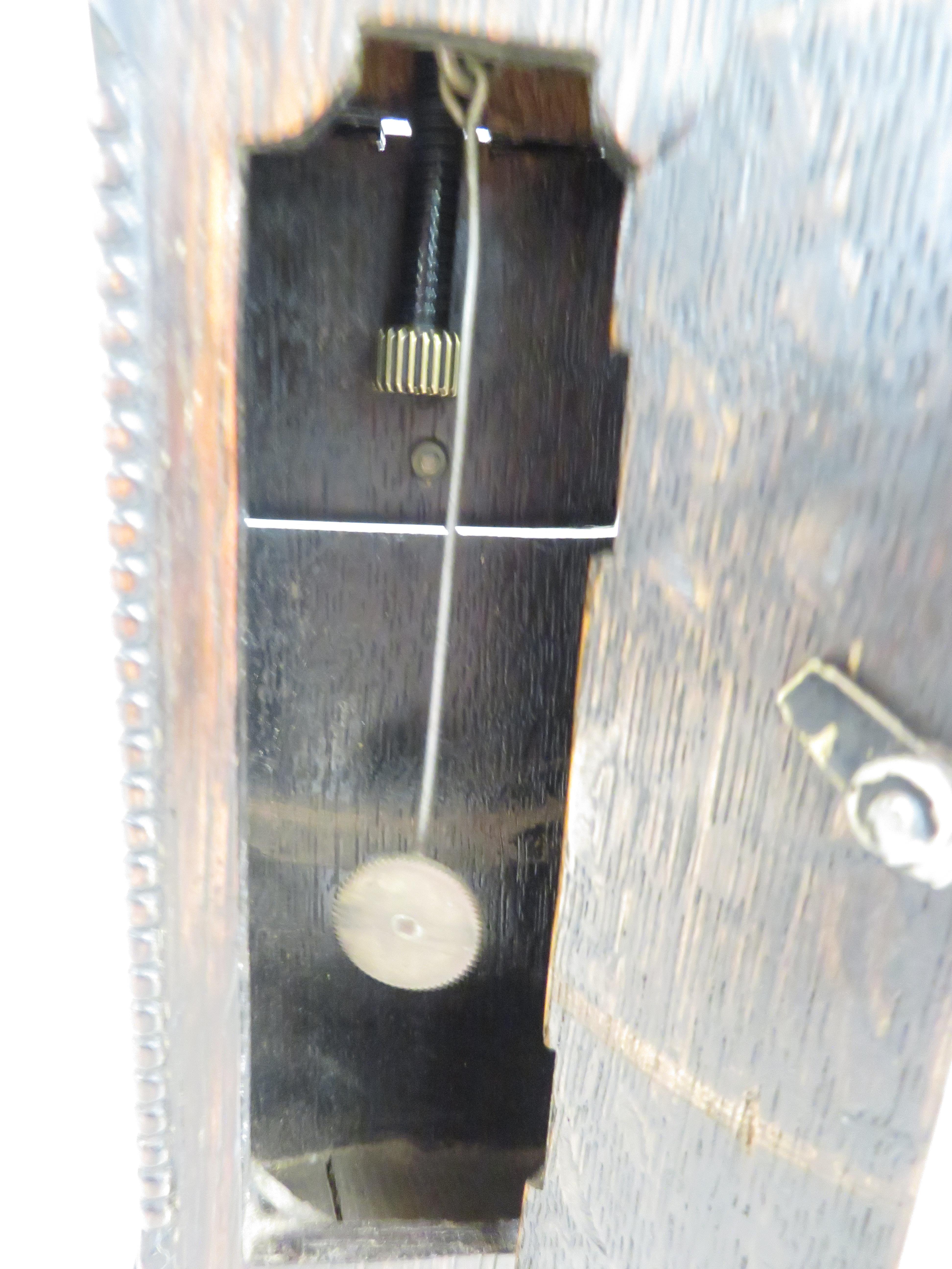 Smiths miniature oak longcase clock with wind up m - Image 2 of 2