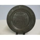 19th century pewter plate Diameter 23 cm