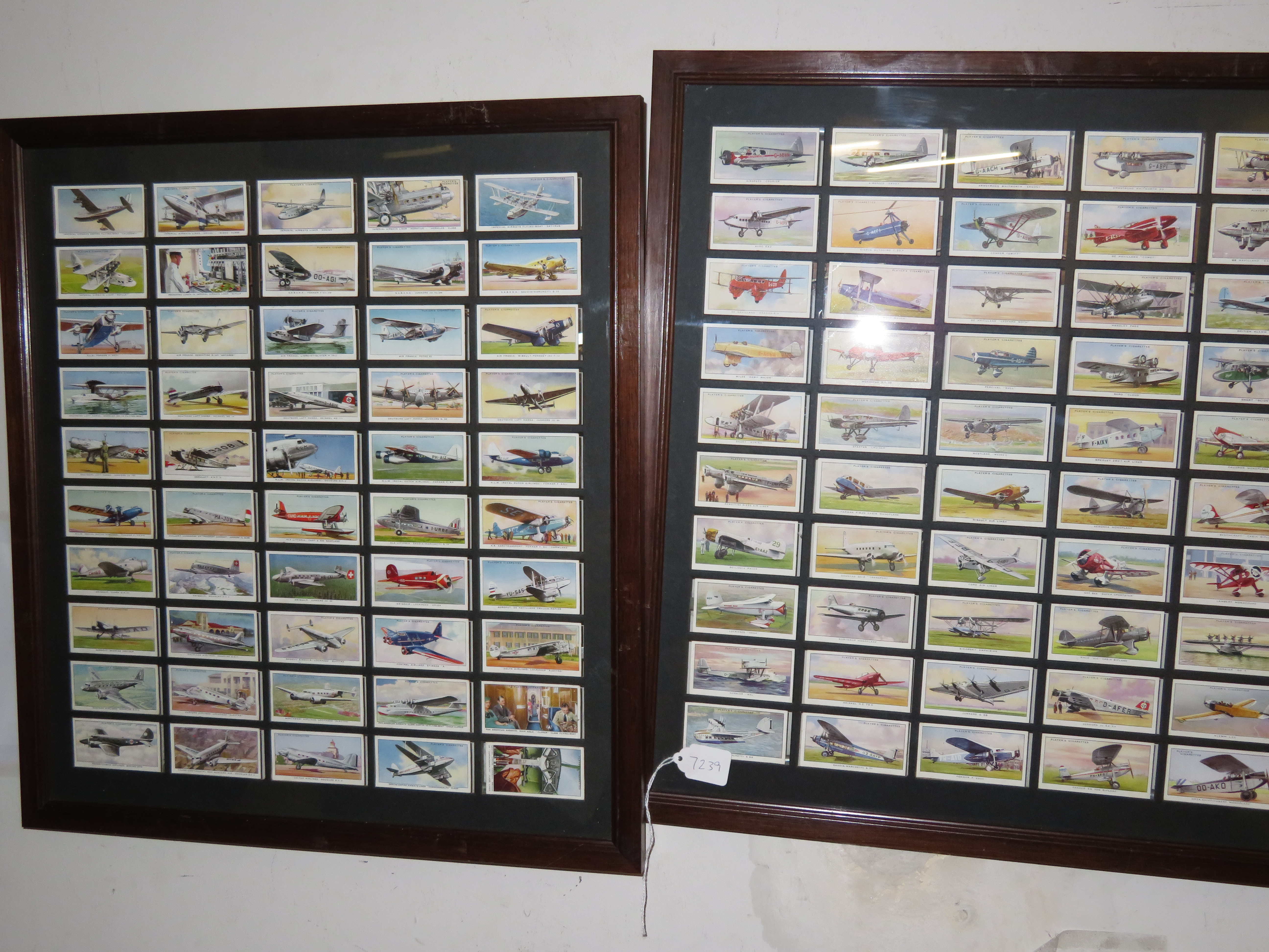 2x Double sided cigarette cards (Aircraft)