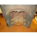 Victorian living room cast iron fireplace Width 67