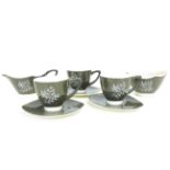 3x Carlton ware, cups & saucers together with milk