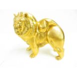 Minton Gold Coloured Lion 25/94. Height 15cm