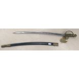 A film prop officer's dress sword and scabbard