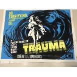 A large original film poster: "Trauma"