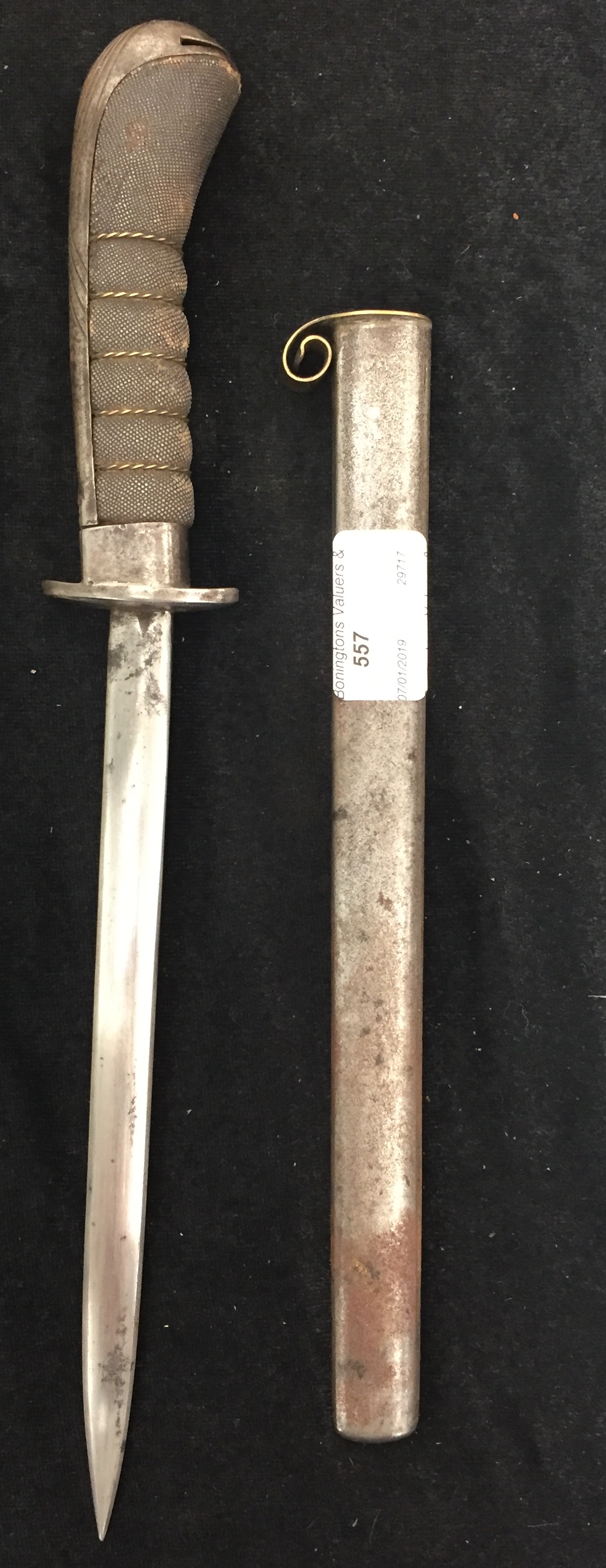 A German dagger sword with scabbard