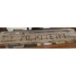 A WWII wooden E1 Alamein road sign from the North Africa Desert War