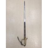 A rare original Royal Navy Officer's sword with history of Nelson and Battle of Trafalgar with part