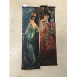 A pair of original 1924 Pompeian beauty advertising posters