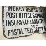 A large original enamel Post Office sign