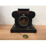 A Victorian marble clock