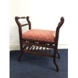 A Victorian mahogany piano stool