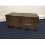 A WWII RAF Spitfire Fund wooden trunk