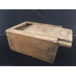 A Victorian wooden baker's box