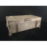 A HM silver cigarette box