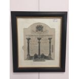 Of Masonic Interest: an antique framed Grand Master Certificate