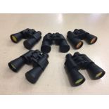 Five pairs of new stock 10 x 50 binoculars