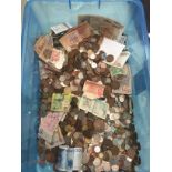 A quantity of coins and notes